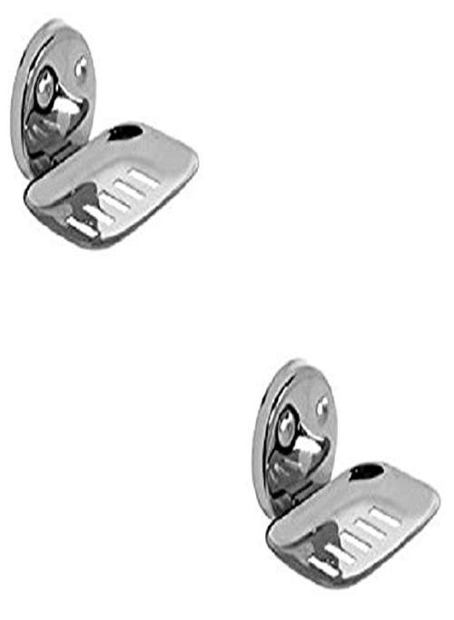 INDOROX Stainless Steel Soap Dish |Soap Stand Case | Soap Holder Dish for Bathroom (Set of 2) (Square) (SS Soap Dish 2) - Image 1